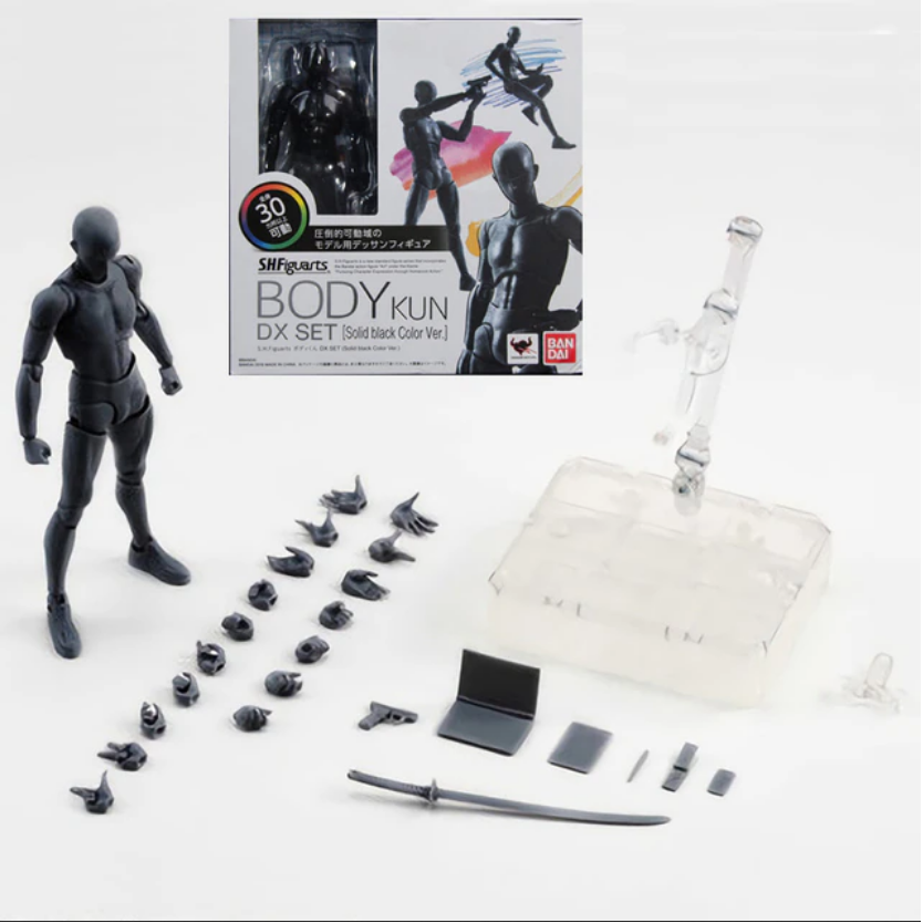 Body Kun Black Negro Male Hombre Maniqui Figura Dibujar