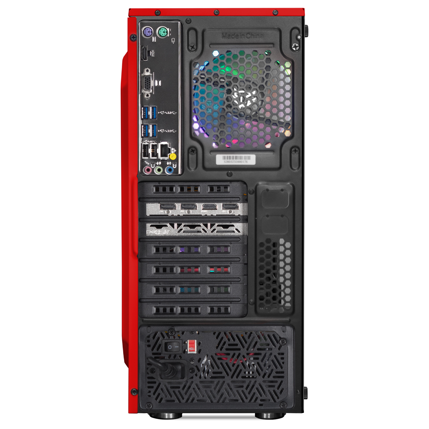 Xtreme PC Gaming AMD Radeon RX 6600 Ryzen 5 5600 16GB SSD 500GB Monitor 23.8 165Hz WIFI Red 