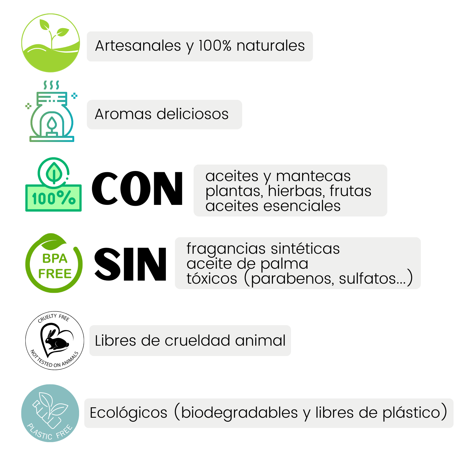 Jabón Grande regenerador (250 gr) de HIERBABUENA Y ALBAHACA - artesanal, 100% natural y libre de tóxicos