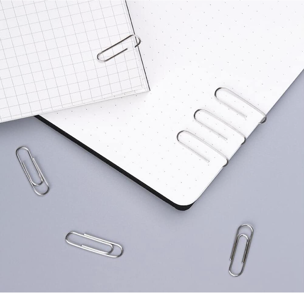 Caja de 100 Clips Metálicos Para Oficina Papeleria escuela, 28mm, Material Oficina, Clips De Papel Pequeños, No Manchan ni Arañan el Papel