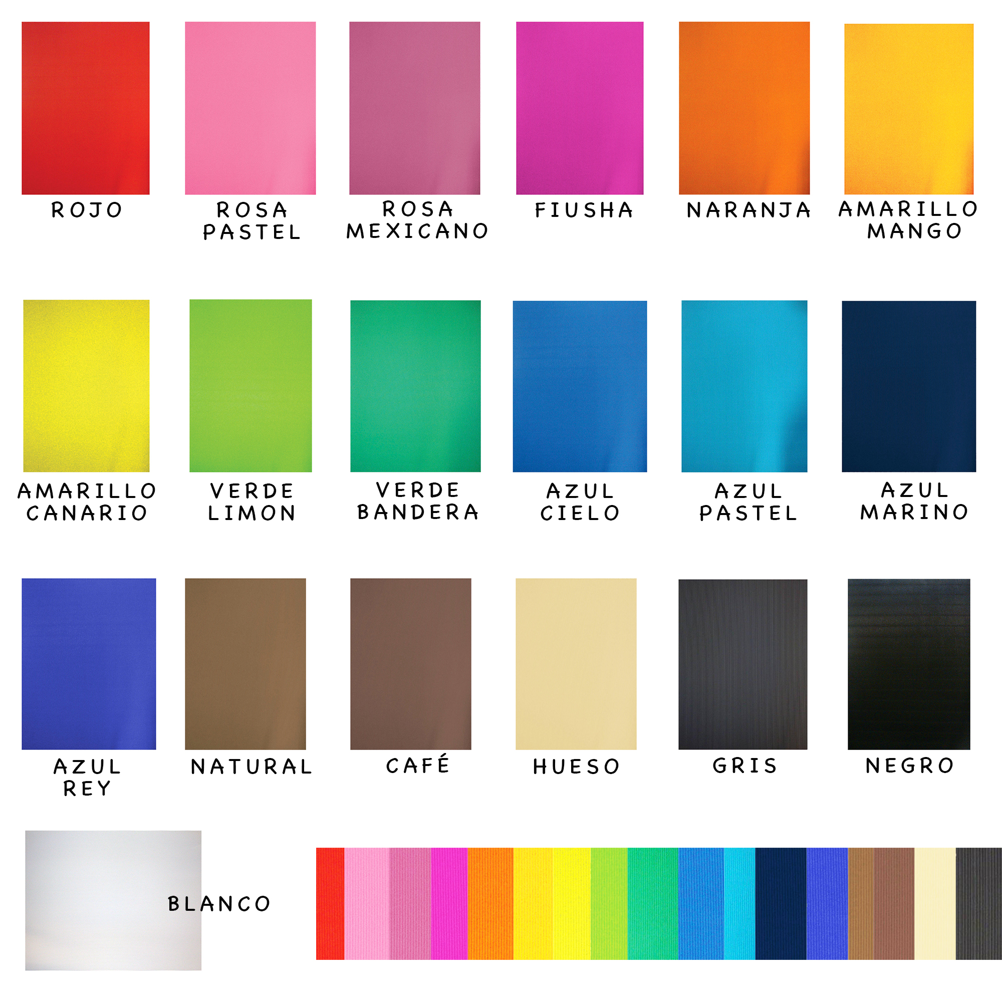 5 Hojas de papel corrugado mate liso para manualidades DIY y decorativos con Varios colores