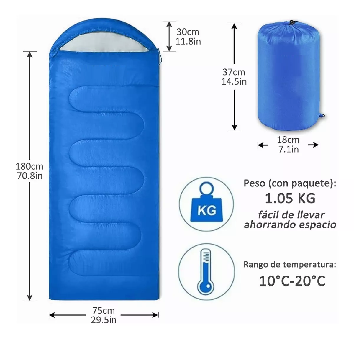 Bolsa De Dormir Transformable Ligera Y Camping Sleeping Bag