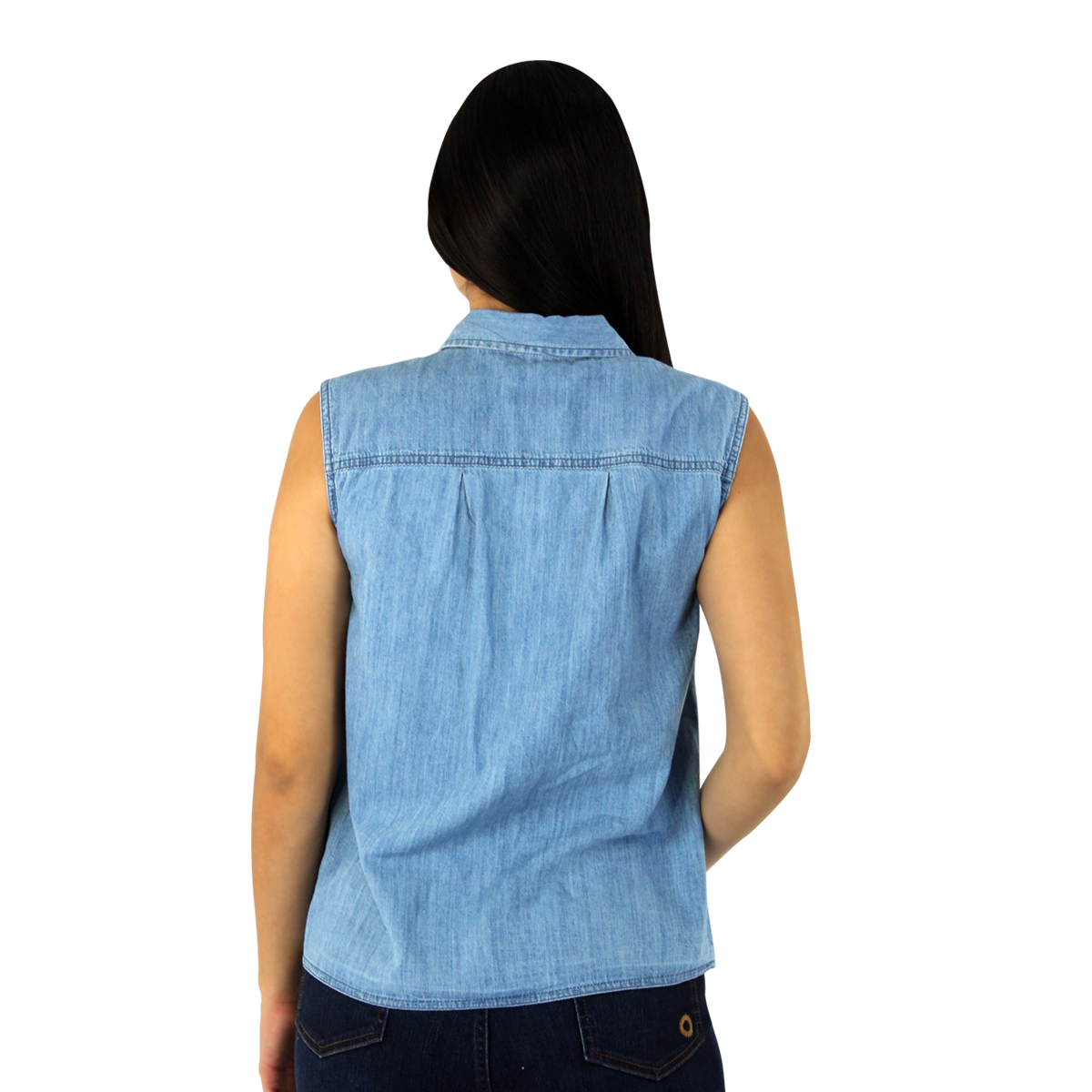 Blusa De Mezclilla Innermotion Azul Claro Estilo 1405 Para Mujer