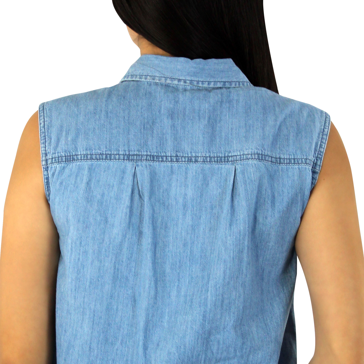 Blusa De Mezclilla Innermotion Azul Claro Estilo 1405 Para Mujer