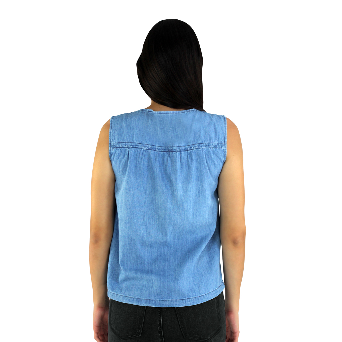 Blusa De Mezclilla Innermotion Azul Claro Estilo 1403 Para Mujer