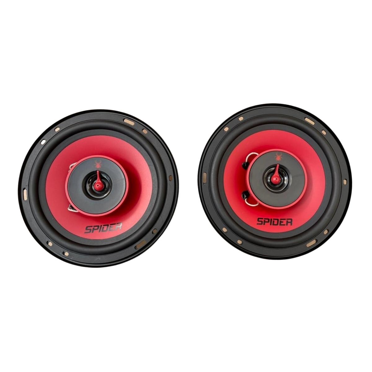 2 Bocinas De Auto Spider SR-657 De 6.5 Pulgadas - Negro