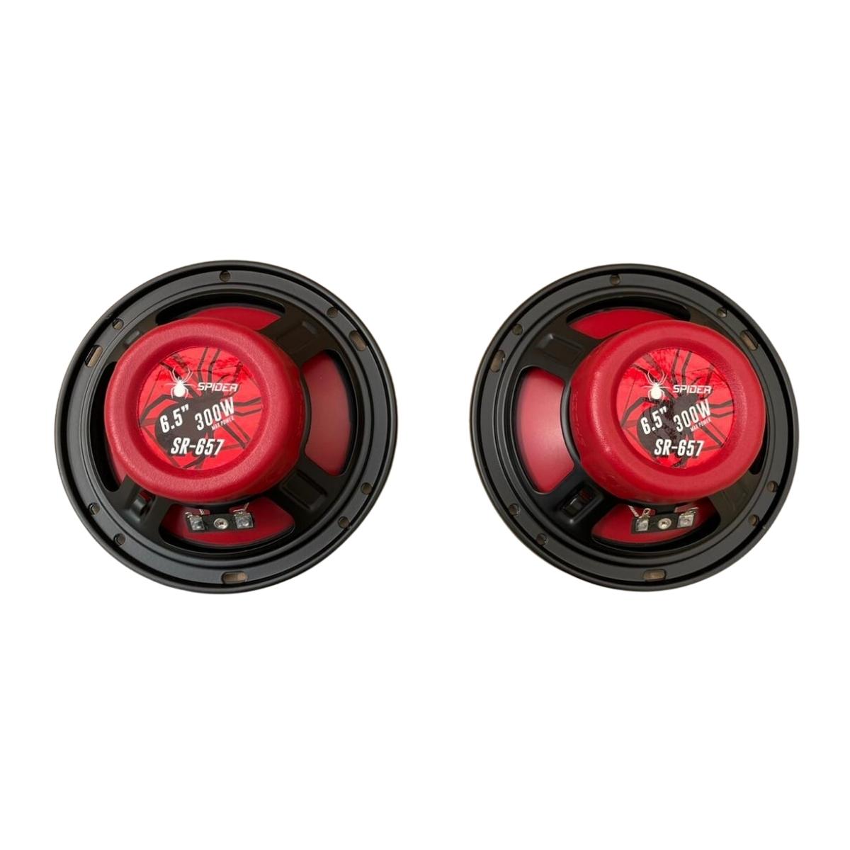 2 Bocinas De Auto Spider SR-657 De 6.5 Pulgadas - Negro