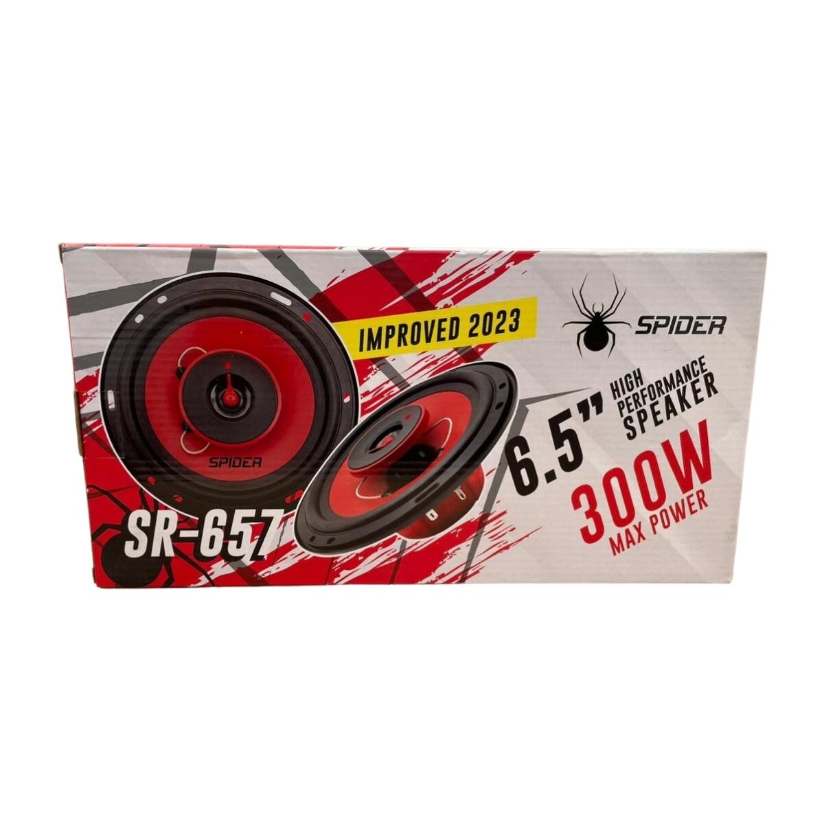 2 Bocinas De Auto Spider SR-657 De 6.5 Pulgadas - Negro