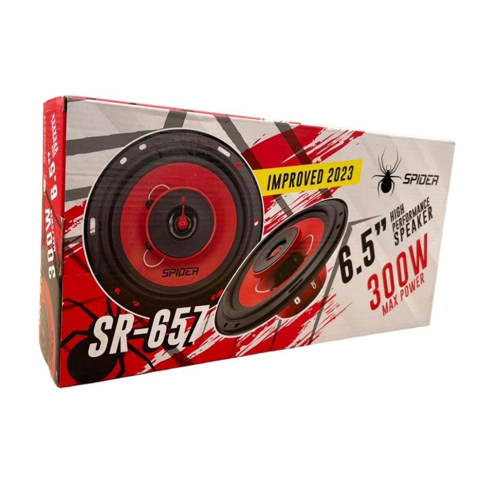 2 Bocinas De Auto Spider SR-657 De 6.5 Pulgadas - Negro