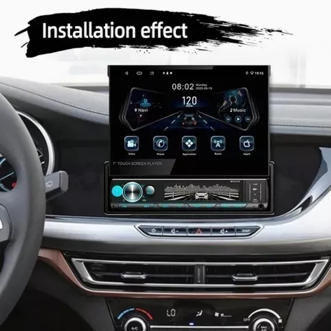 Fnbrli 7 Car Stereo Retráctil Espejo Enlace 1din