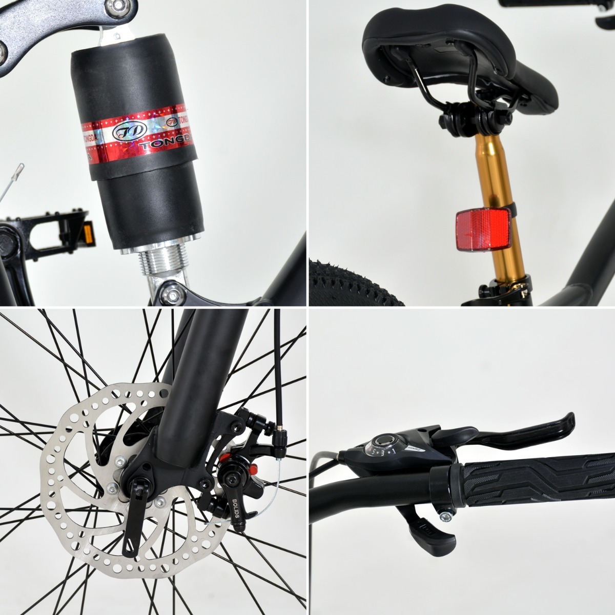 Bicicleta Montaña Aluminio R29 21v Doble Suspension Negro