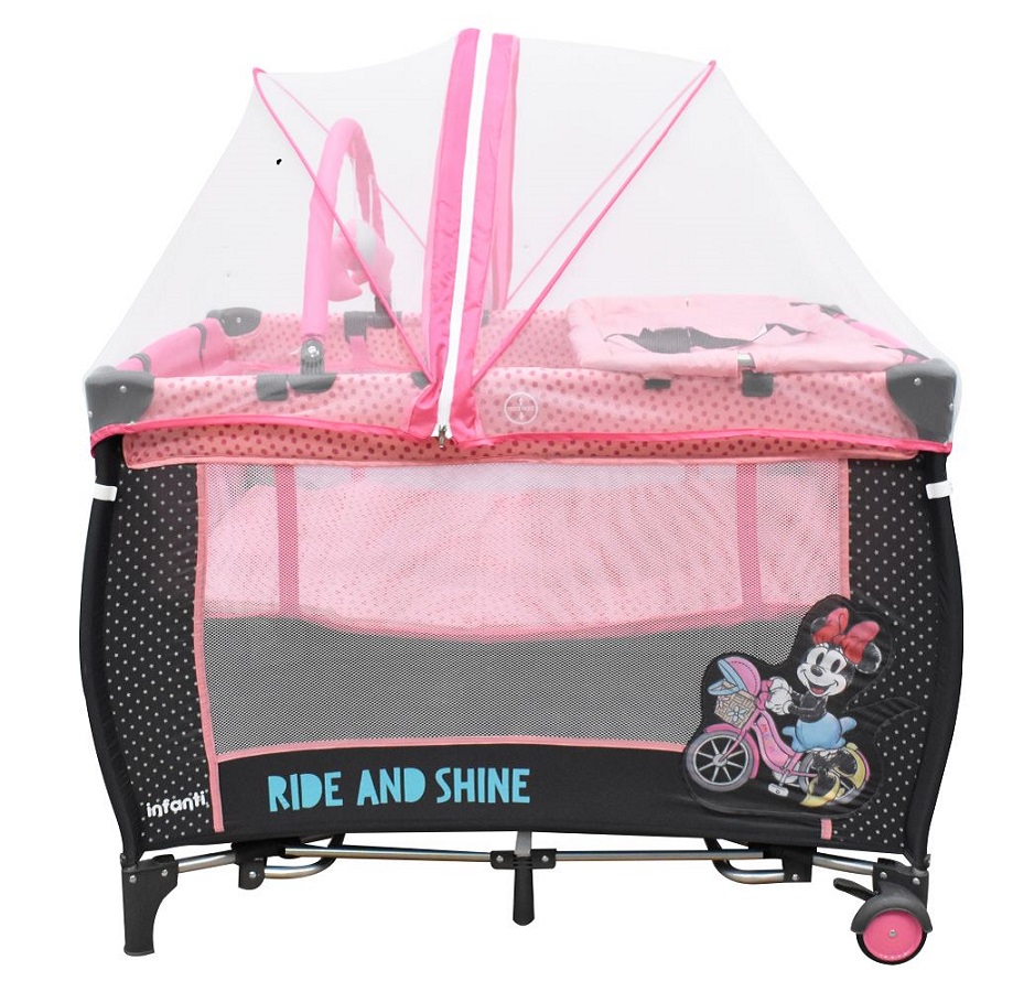 Cuna Corral 2 niveles  Disney Minnie