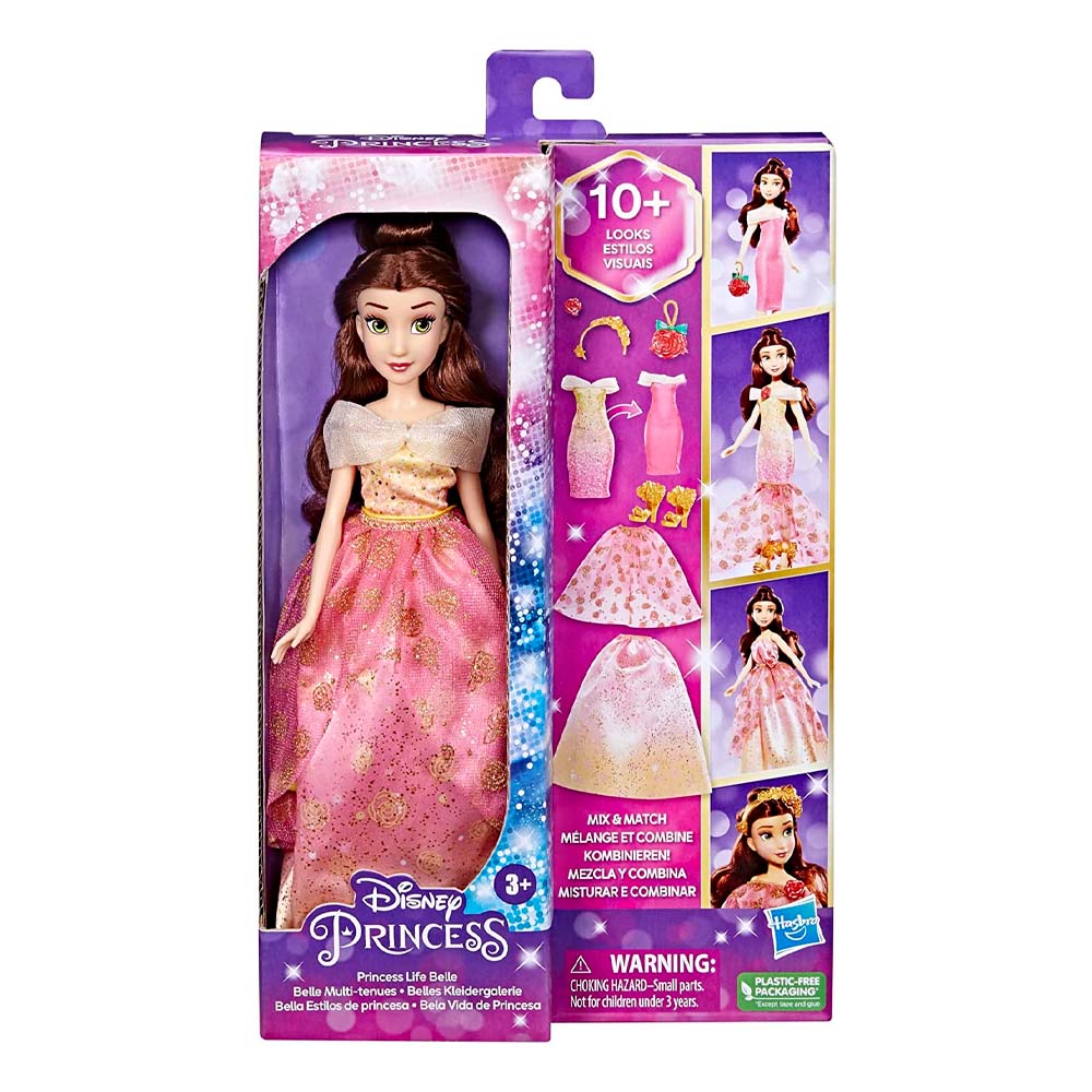 Muñeca Princesa Disney Hasbro Bella Estilos de Princesa F4625  