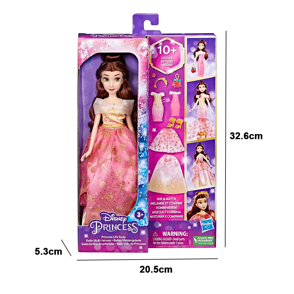 Muñeca Princesa Disney Hasbro Bella Estilos de Princesa F4625  