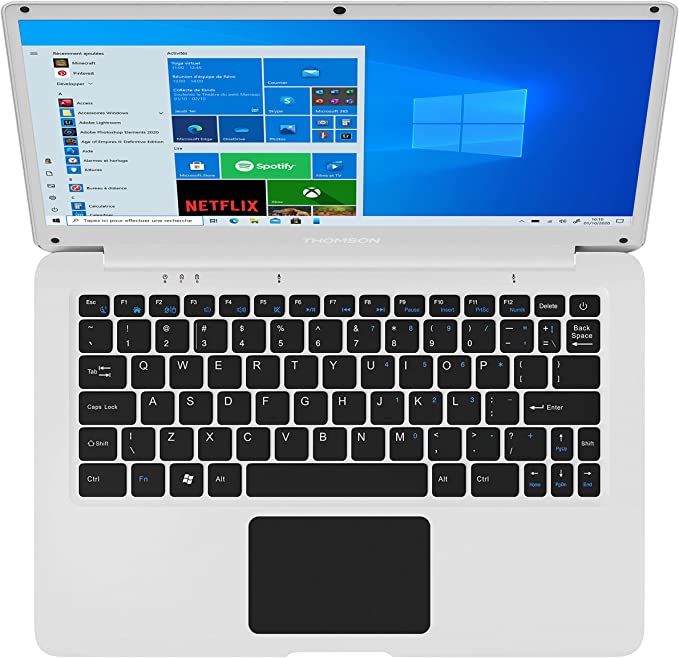 Portátil Thomson NEO14, 14,1 pulgadas, Intel Atom, 4 Gb de RAM, 64 Gb de almacenamiento eMMC, Windows 10 , Blanco