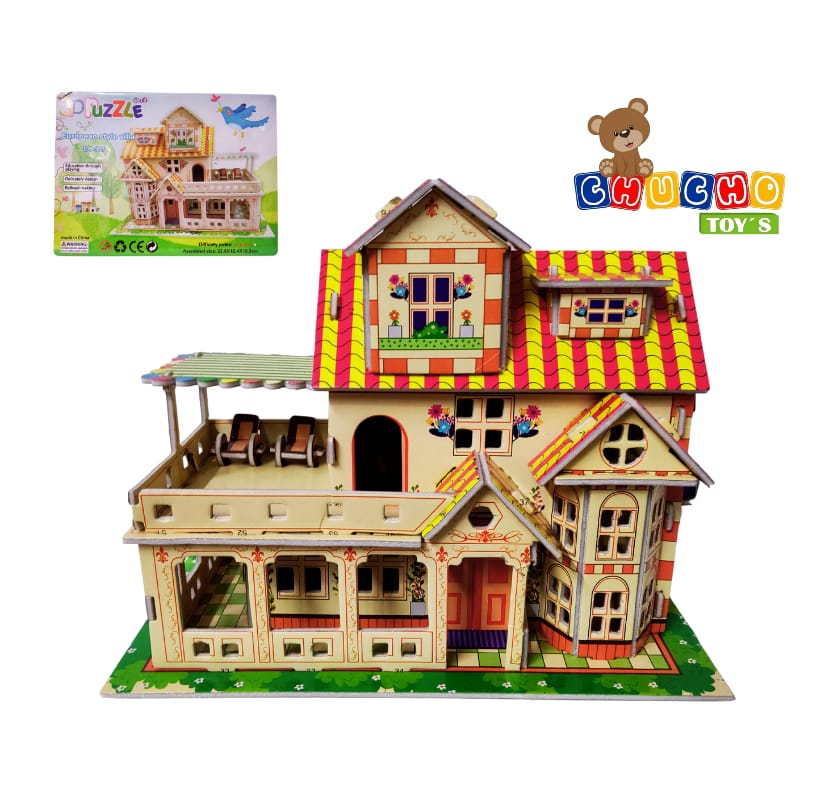 Rompe Cabeza 3d Cartón Juguete Didáctico 5pz