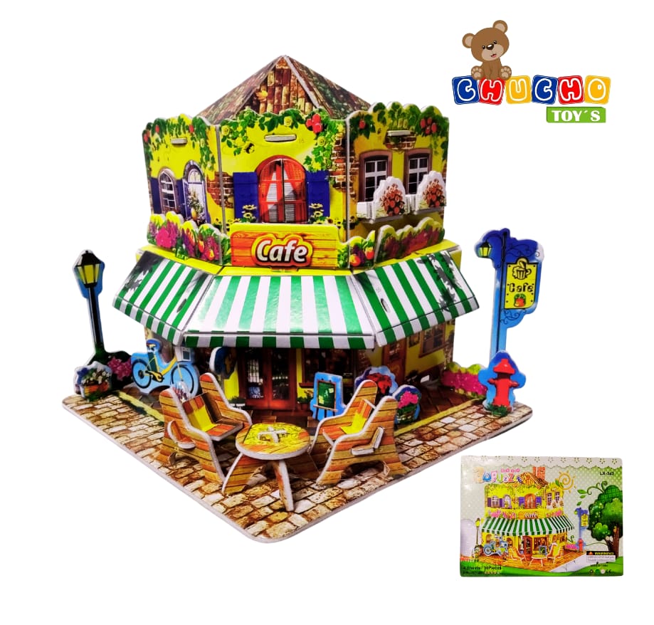 Rompe Cabeza 3d Cartón Juguete Didáctico 5pz