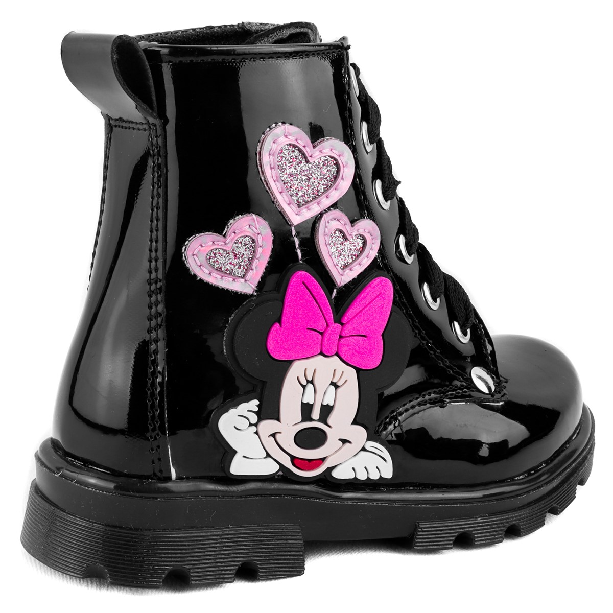 Botas Niña Mimi Ratoncita Luces Leds Charol Negro 16496-cn