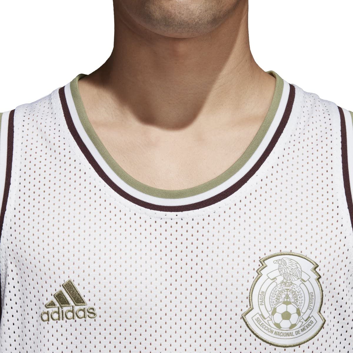 Jersey Adidas de la Selección de Mexico Sin mangas tipo Basquetbol 
