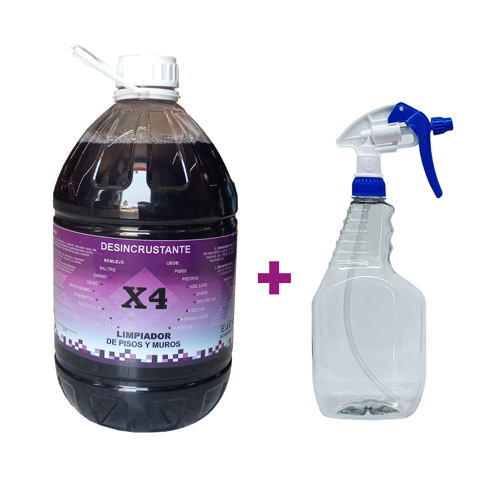 Limpiador de Pisos, Muros, quita Cemento, Cal, Salitre, Moho 5Lt