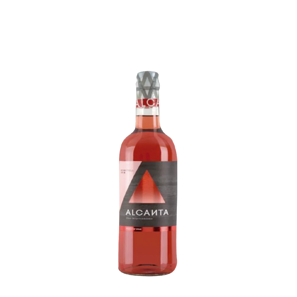 Charola de regalo con Vino Rosado Alcanta & Snacks