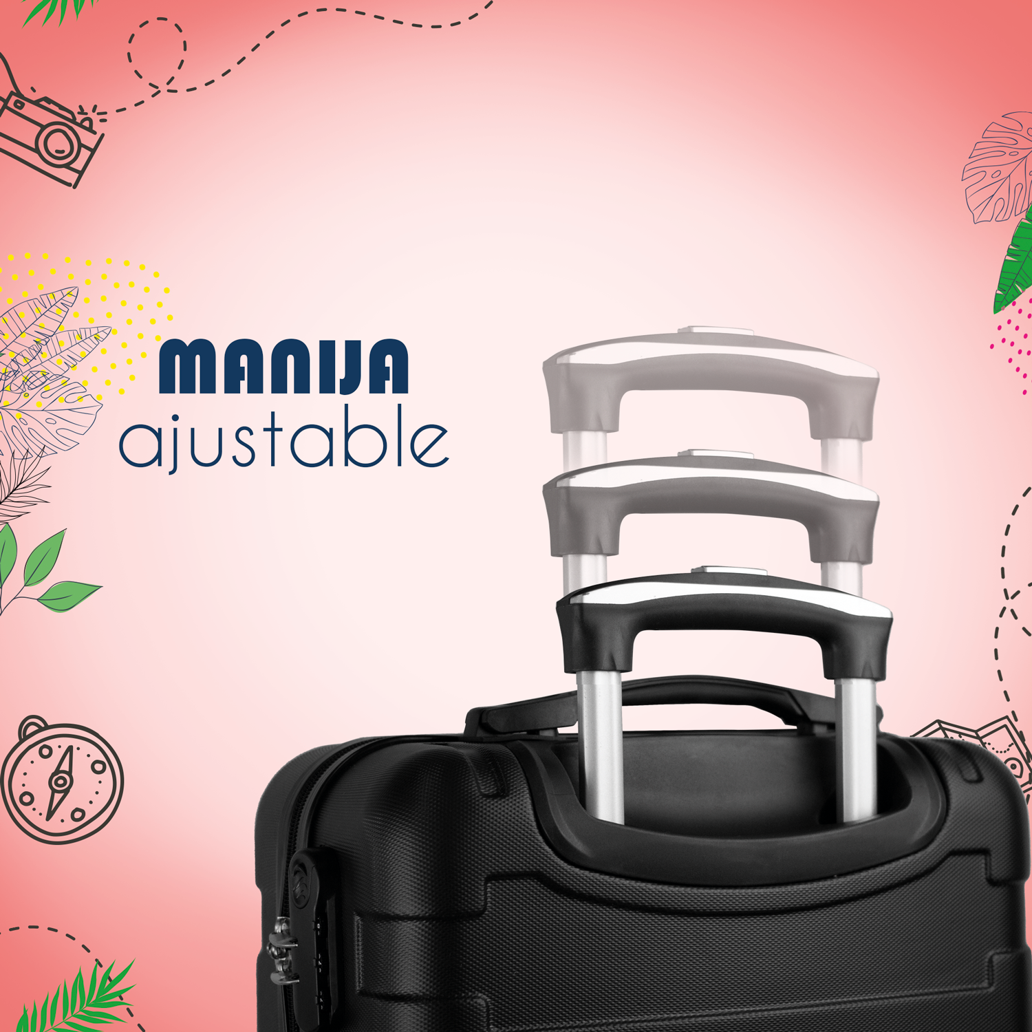 Maleta De Viaje Ligera 19 Pul Etco Travel Equipaje De Mano Negra Avion Ruedas 360 Barata