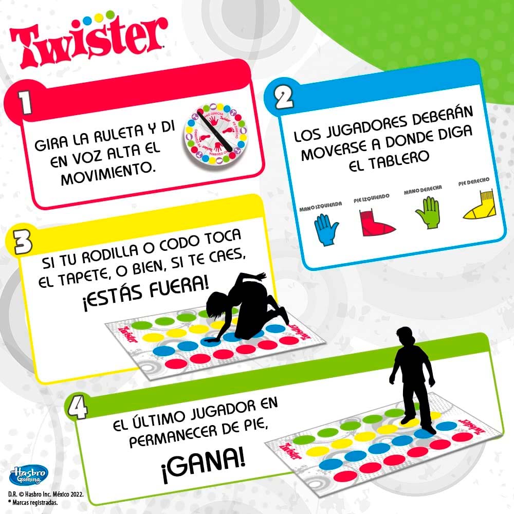 Juego de Mesa Hasbro Twister 98831 Familiar