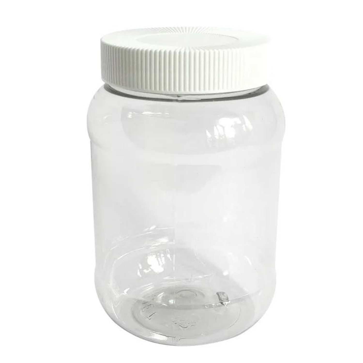Frasco de Plástico Economicos MXOAT-042 200 Pzs 1000 ml   Diámetro 6,3 cm PVC Tapa de Rosca Transparente, BoatPlas