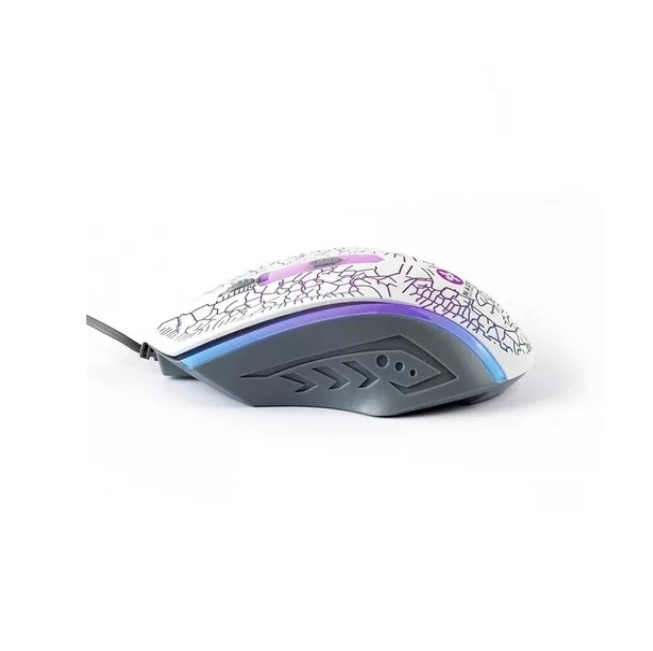 Mouse Gaming Naceb Na-592b Rgb Blanco Alambrico 1200dpi