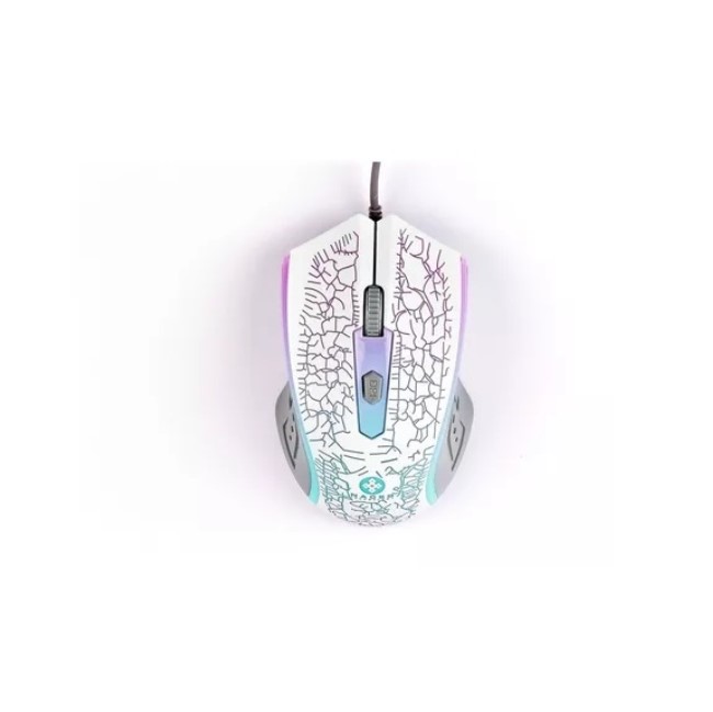 Mouse Gaming Naceb Na-592b Rgb Blanco Alambrico 1200dpi