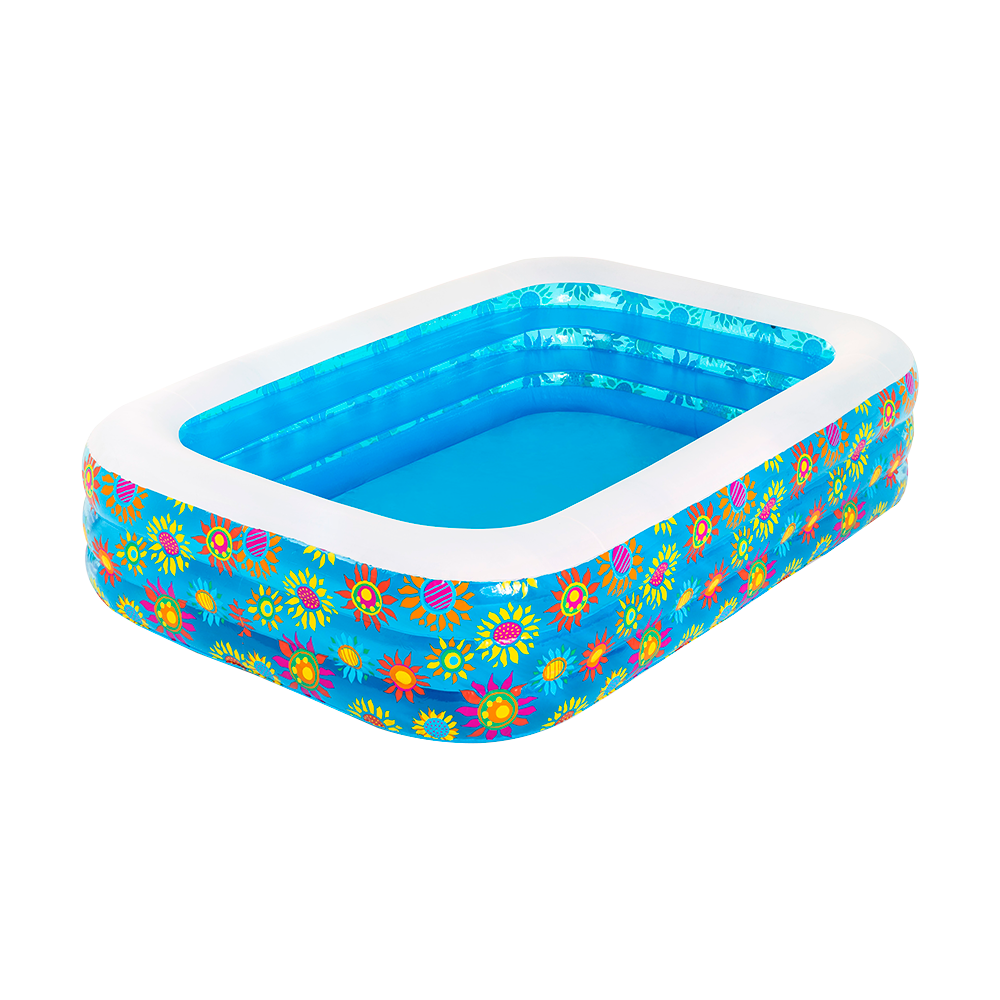 Alberca Inflable Infantil Bestway 54120 229 Cm Piscina De Flores Azul