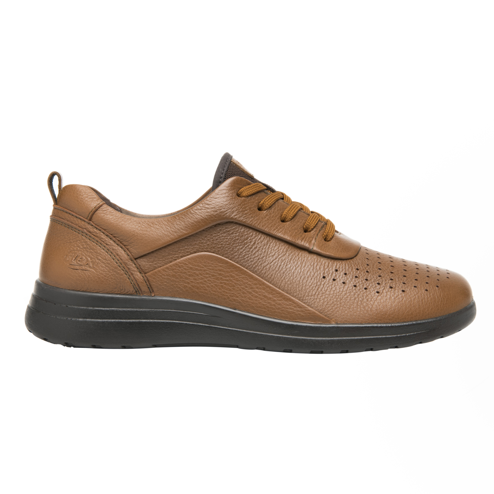 Tenis Casual Mujer Flexi Piel 102002 Café Agujeta Recovery Foam