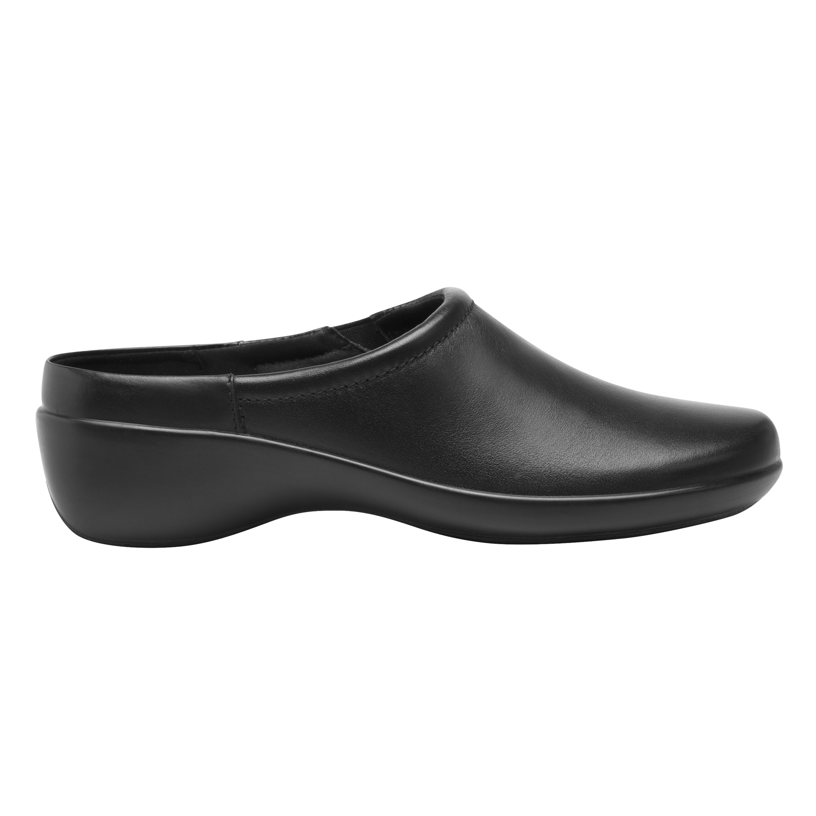 Zuecos De Piel Para Mujer Flexi 51726 Negro Destalonado Moda