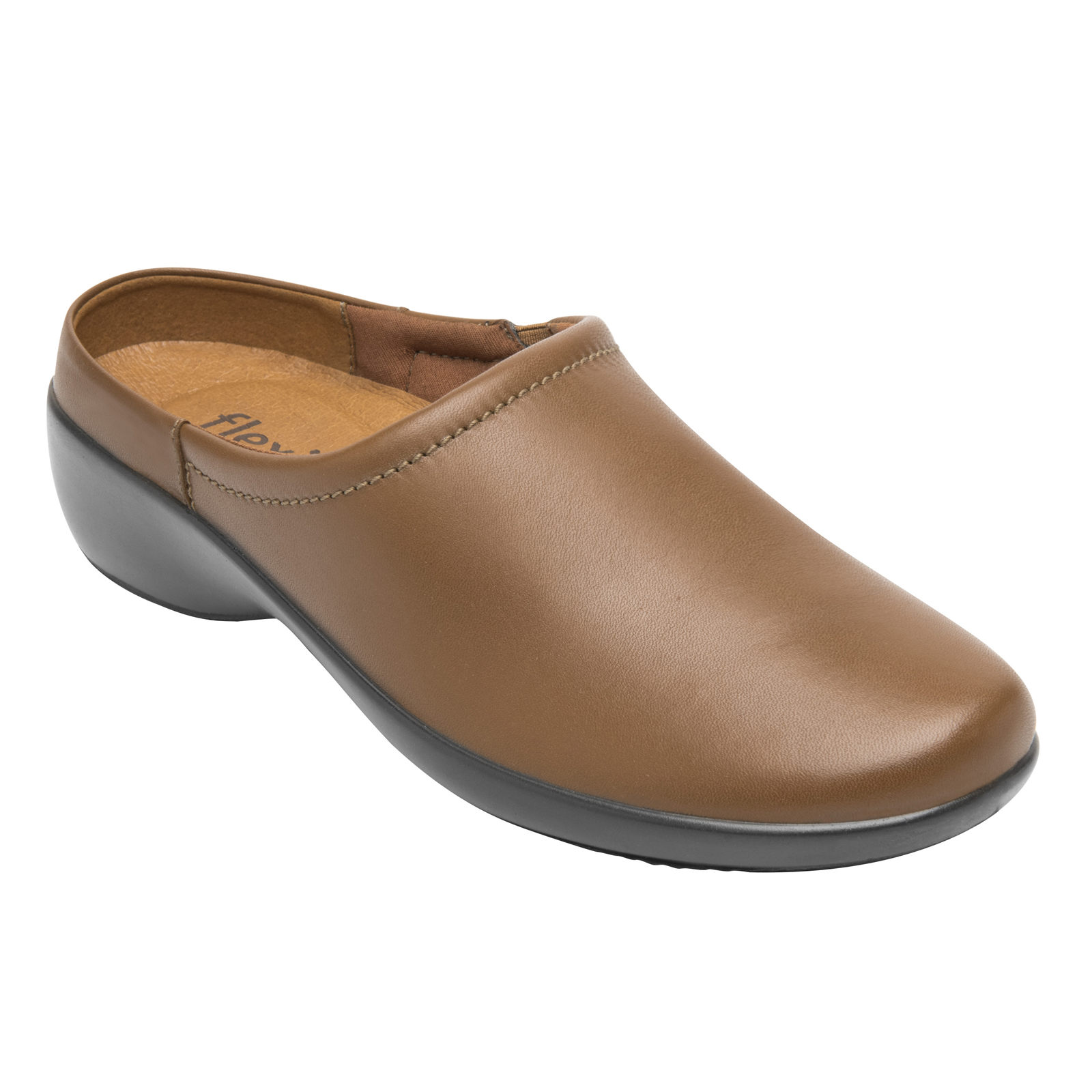 Zapato Flexi Zueco Para Mujer 51726 Tan Moderno Destalonado