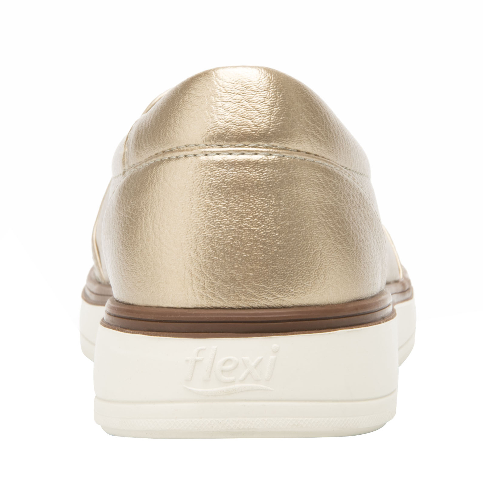 Zapatos Urbanos Mujer Slip On Flexi 107701 Oro Moda Sintetico