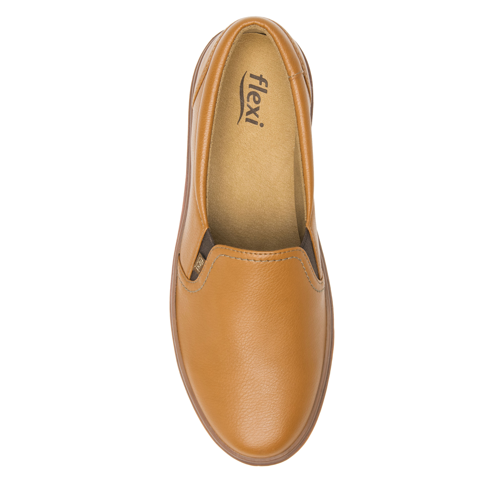 Zapato Mujer Urbano Casual Flexi Slip On 107701 Tan Sintetico