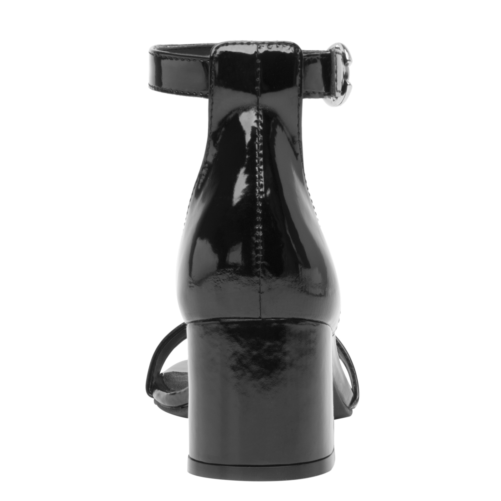 Sandalia Con Tacon Negro Charol Para Mujer Flexi 106411 Moda