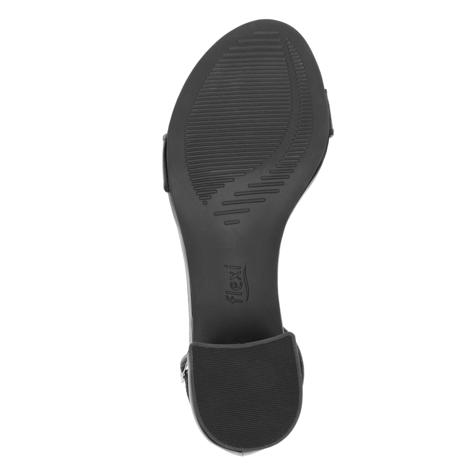 Sandalia Con Tacon Negro Charol Para Mujer Flexi 106411 Moda