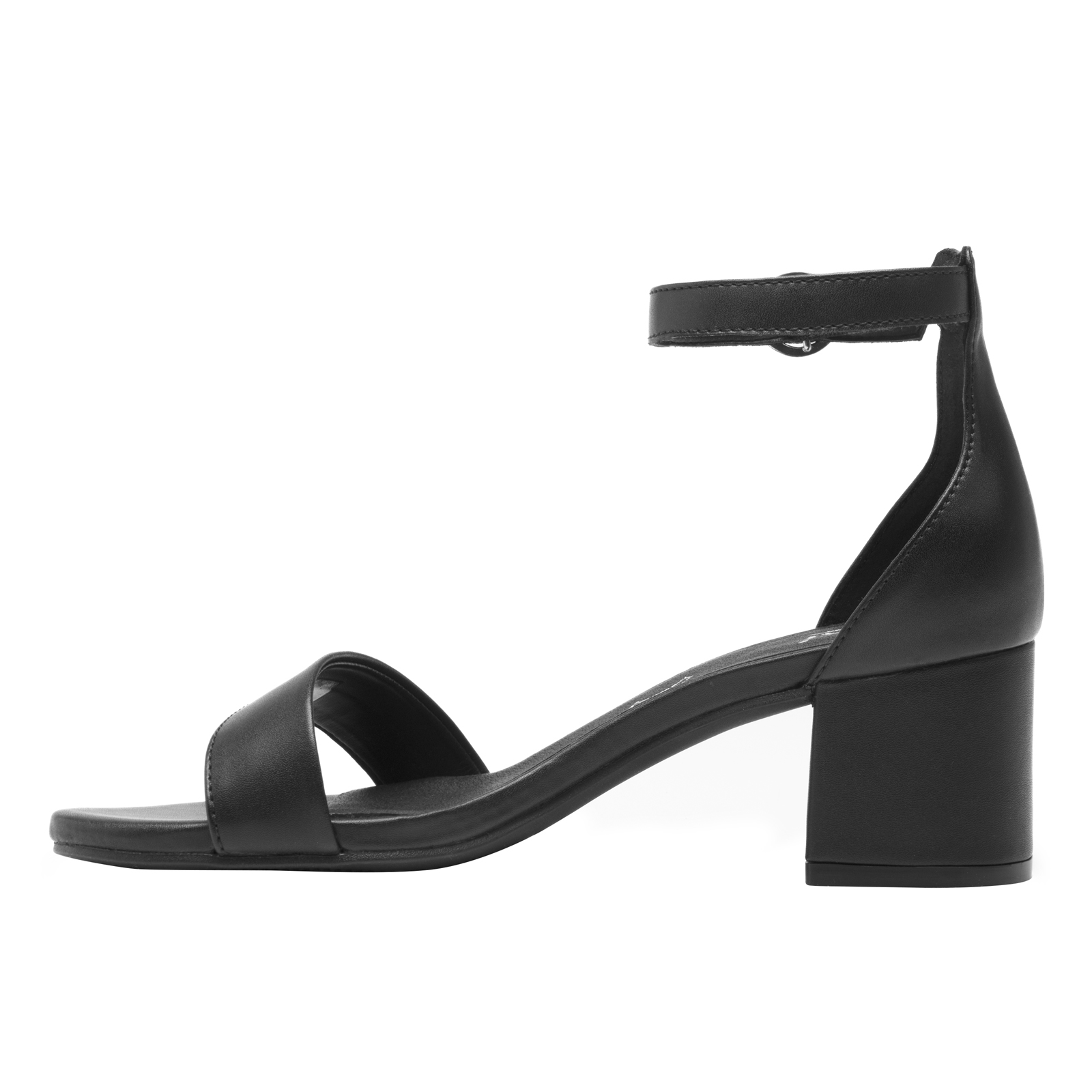 Sandalia Casual De Tacón Mujer Flexi 106411 Negro Mate Moda