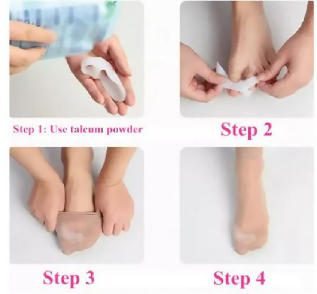 Set de Separadores de Dedo Gordo del Pie - 2 Pares