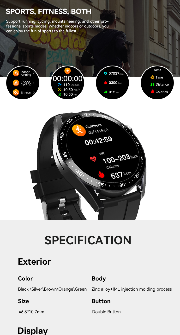 Smartwatch PRO realiza y recibe llamadas 