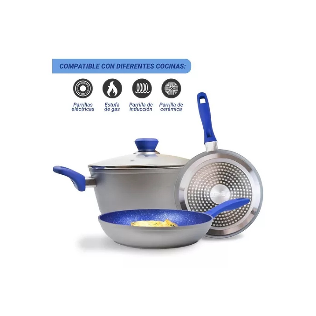 Sartenes Jade Antiadherente Juego 3 Piezas Cook Jade Pan