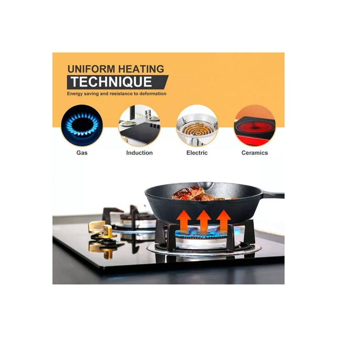 Sartenes De Hierro Fundido Skillet Multifuncional Set 3pcs marca EK