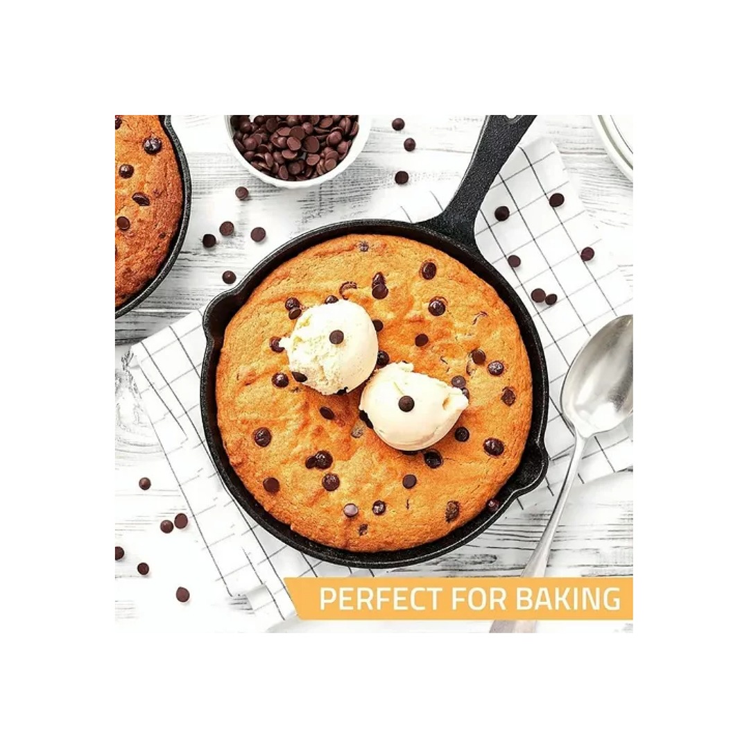 Sartenes De Hierro Fundido Skillet Multifuncional Set 3pcs marca EK