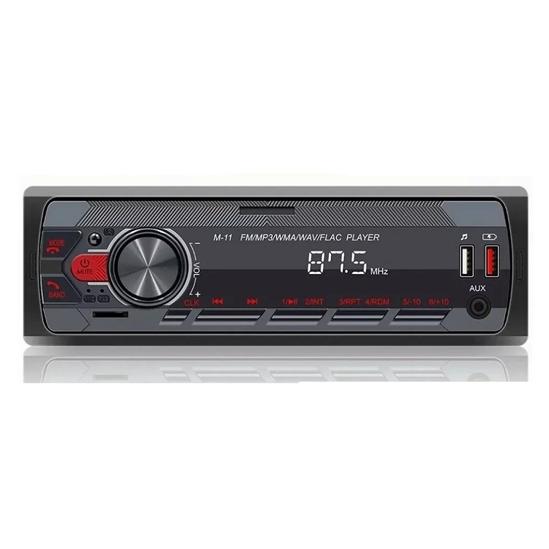 12V coche reproductor de MP3 Bluetooth manos libres radio FM luz colorida  máquina audio del coche