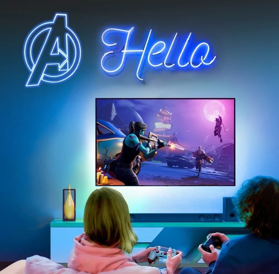 Tiras De Led Luz De Neón Flexible 5m Manguera Con Fuente 12v azul 