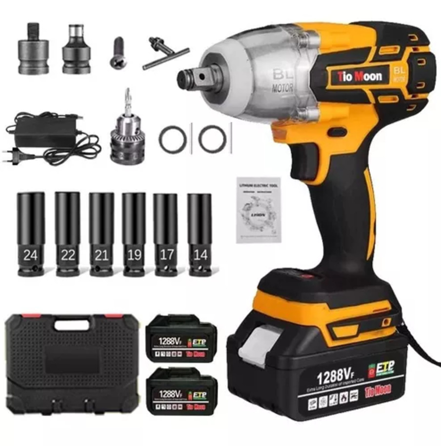 990n.m Pistola Llave De Impacto Inalámbrico De 2 Batería 1/2