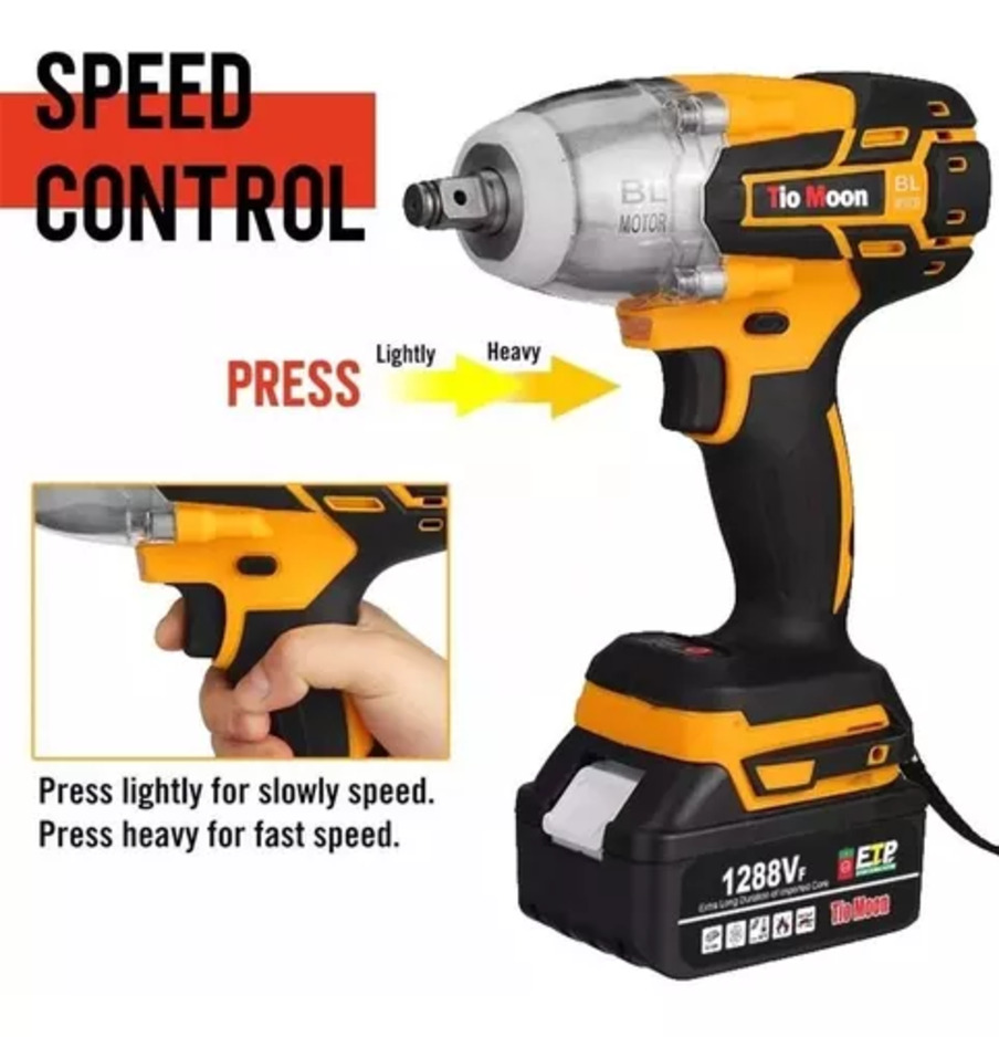 990n.m Pistola Llave De Impacto Inalámbrico De 2 Batería 1/2