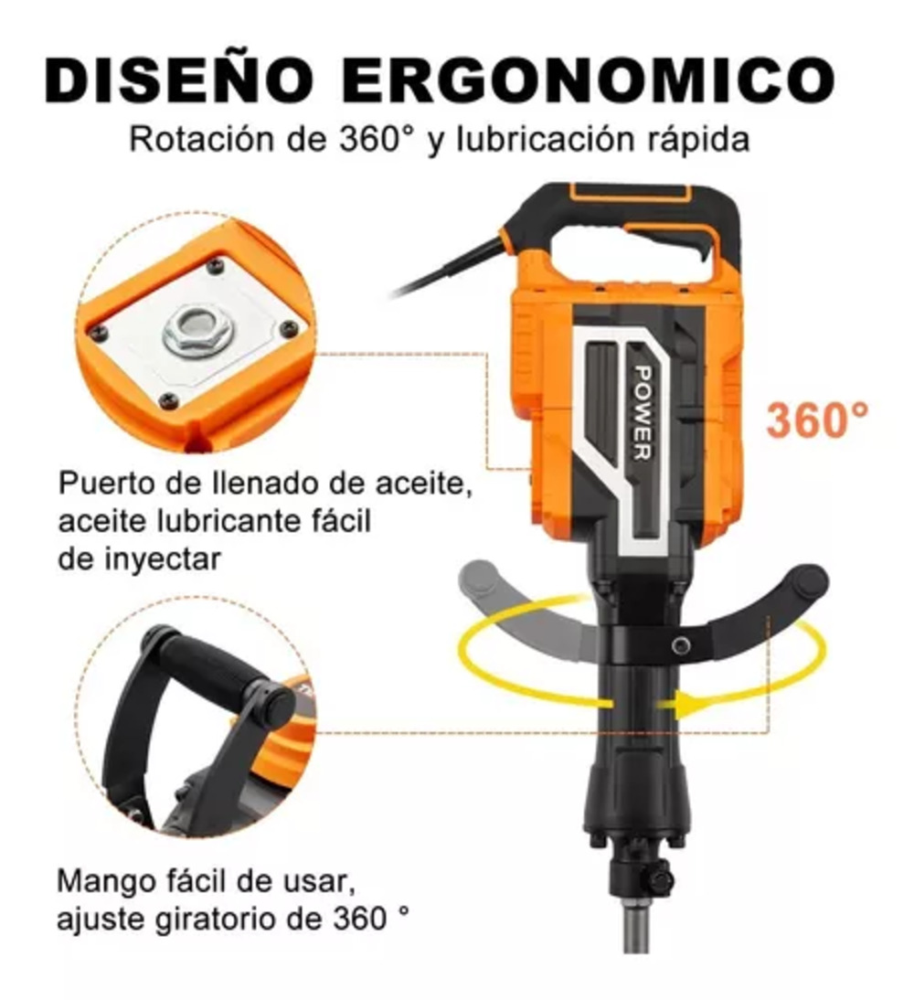Demoledor Rompedor De Concreto 1700w Teeno G500