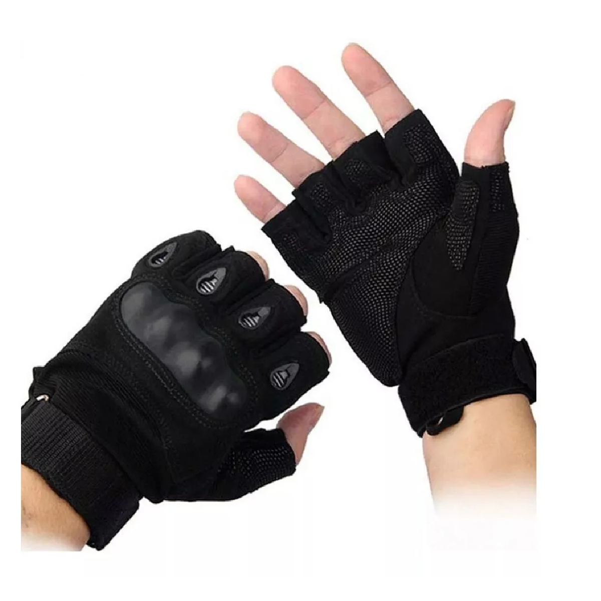 Guantes Tacticos Nudillos Almohadillas Militar Medio Dedo L